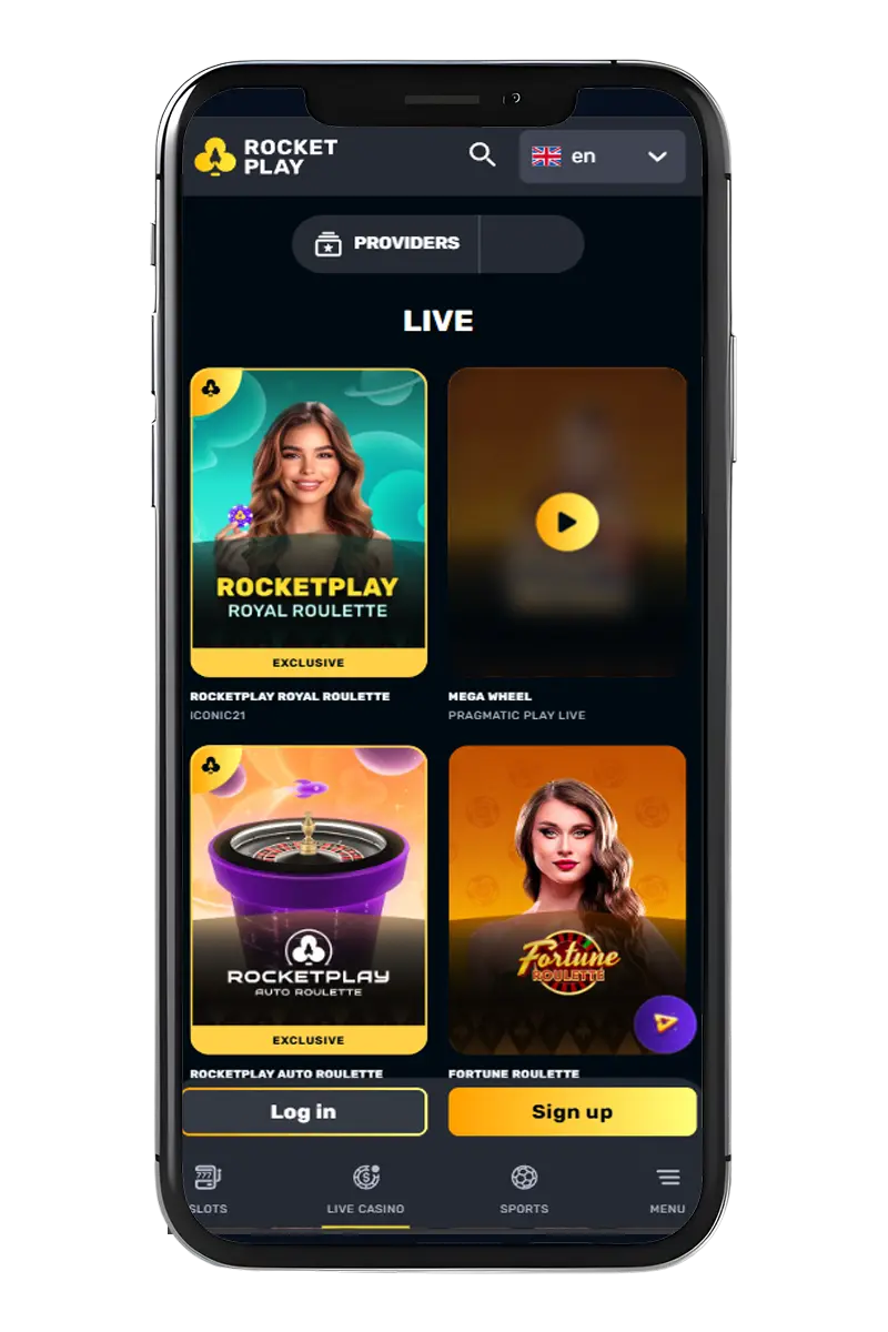 A screenshot of live games on a phone