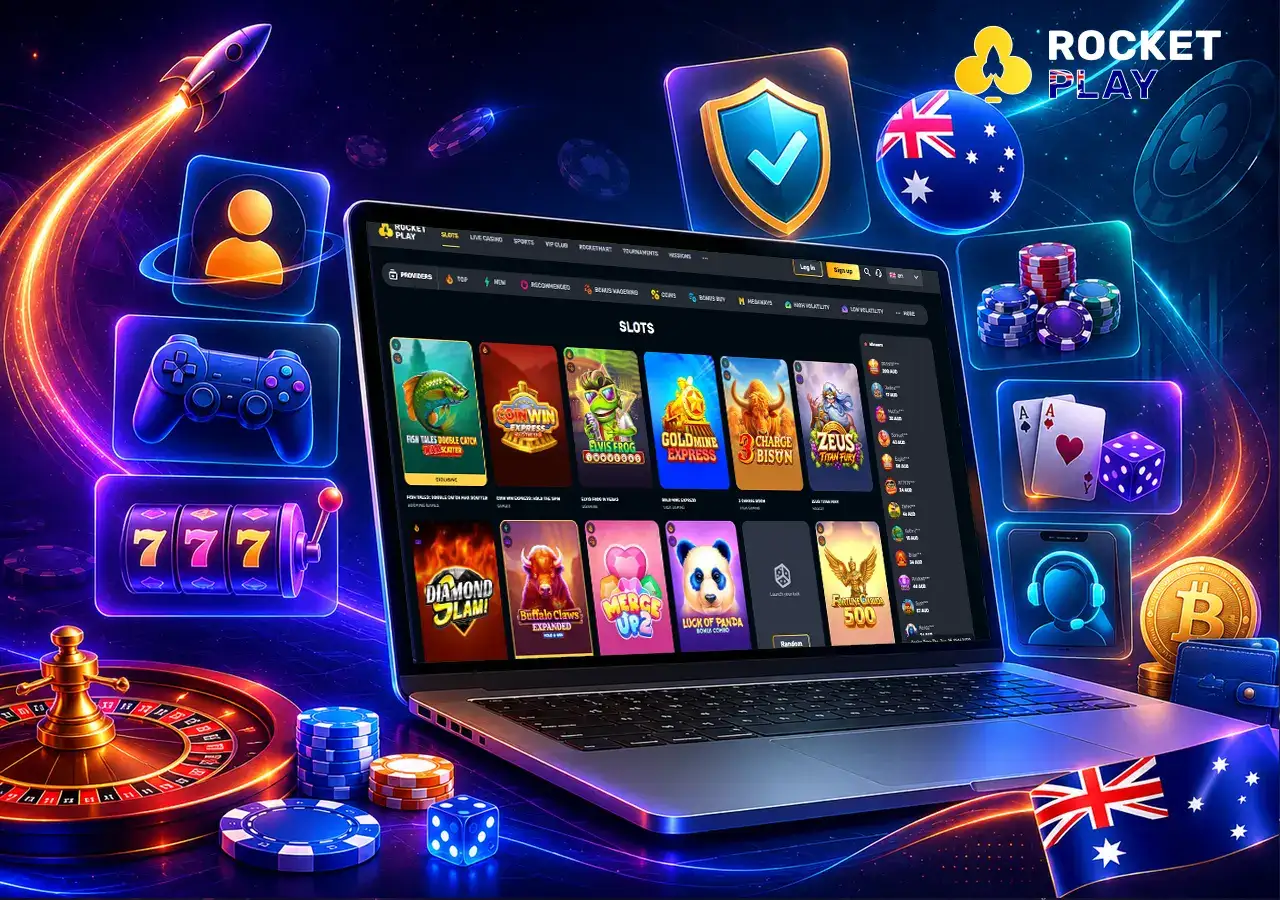 Online casino overview with AUD play, rich game choice and a trusted review atmosphere
