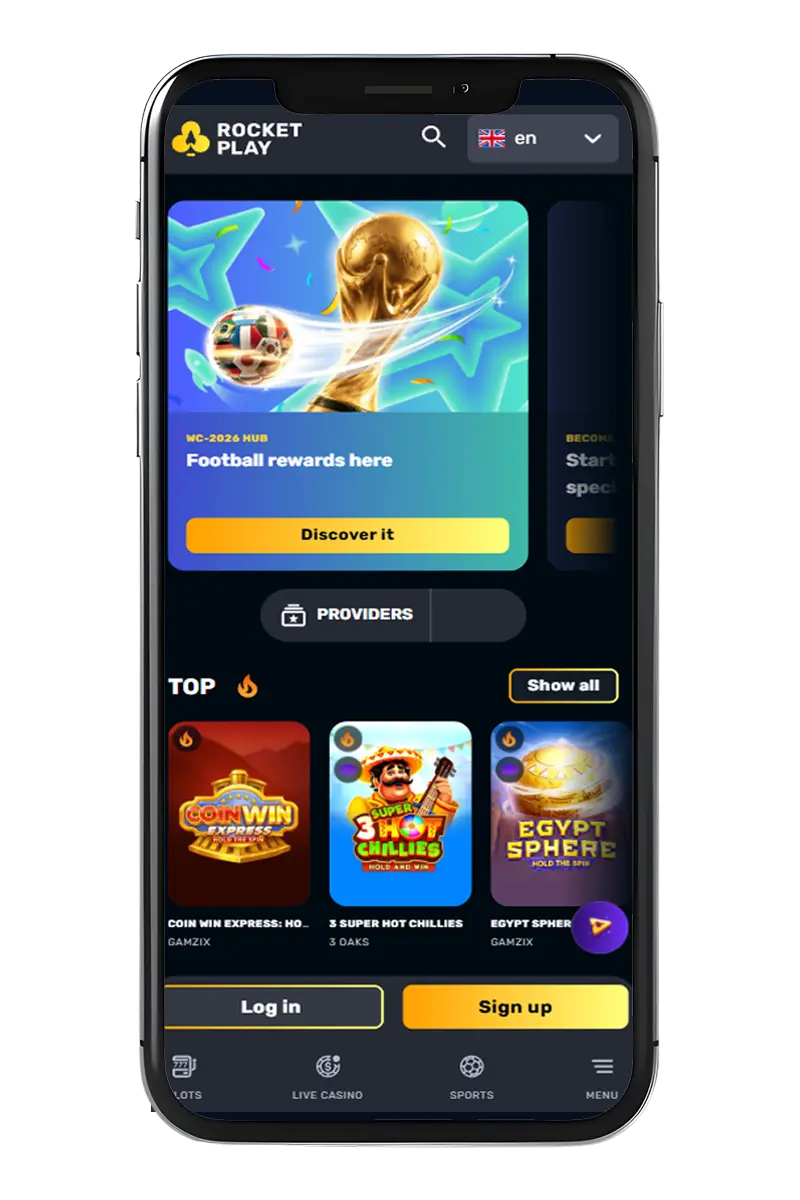 A screenshot of the home page on a phone